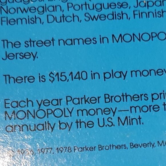 Vintage Original Monopoly Board Game Parker Brothers Classic No.9 - Picture 6 of 7